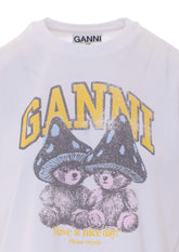 T-SHIRT WITH LOGO AND TEDDY MUSHROOM PRINT