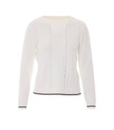 SWEATER WITH CONTRASTING PROFILES