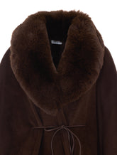 FAUX SHEARLING CAPE