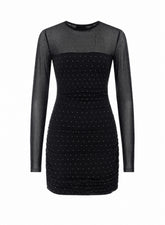 ABITO MINI IN TULLE CON STRASS