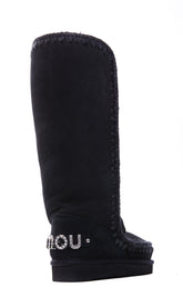 ESKIMO 40 SUEDE RHINESTONES LOGO BOOTS