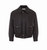 UNISEX OVERSIZED VINTAGE LEATHER BLOUSON