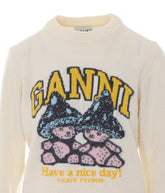 MAGLIA IN LANA CON LOGO E GRAFICA TEDDY MUSHROOM