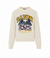 MAGLIA IN LANA CON LOGO E GRAFICA TEDDY MUSHROOM