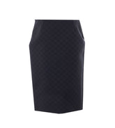 GONNA MIDI IN VISCOSA JACQUARD CON MOTIVO GG