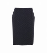 GONNA MIDI IN VISCOSA JACQUARD CON MOTIVO GG