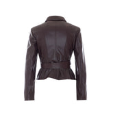 GIACCA IN FAUX LEATHER CON CINTURA