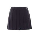 PLEATED MINI STRIPED SKIRT