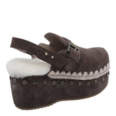 SUEDE BACK STRAP CLOG