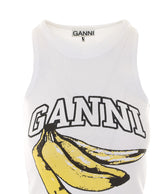 LOGO BANANA GRAPHIC RIBBED TANK TOP