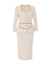 BOUCLE' TAILORED CHAIN MIDI DRESS