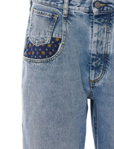 JEANS IN DENIM CON DETTAGLIO PATCHWORK