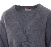 BRUSHED WOOL KNIT WITH KNOT
