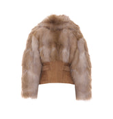 GIUBBOTTO BUSTIER CON EFFETTO PELLICCIA