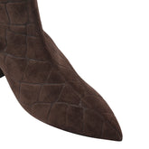 SUEDE BOOTIES CROCO PRINT