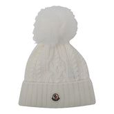 CUFFIA CON LOGO E POMPON