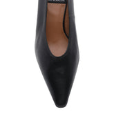 LEATHER DECOLLETE