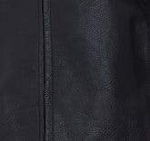 WEB DETAIL LEATHER BIKER JACKET