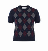 MAGLIA A ROMBI IN LANA MERINO