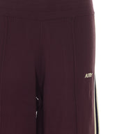 KNITTED VISCOSE JOGGERS WITH LOGO