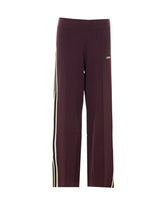 KNITTED VISCOSE JOGGERS WITH LOGO