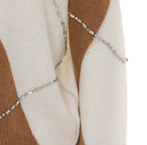 ARGYLE KNIT WITH JEWEL EMBROIDERY