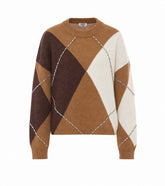 ARGYLE KNIT WITH JEWEL EMBROIDERY