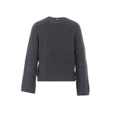 WOOL BLEND KNIT WITH RHINESTONES