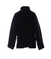 SHORT DUFFLE COAT IN DOUBLE WOOL