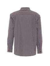 CAMICIA IN POPELINE DI COTONE A RIGHE