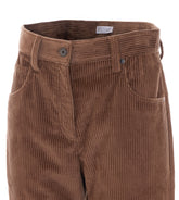 PANTALONE STRAIGHT IN VELLUTO CON MONILE