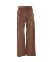 PANTALONE STRAIGHT IN VELLUTO CON MONILE