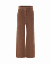 PANTALONE STRAIGHT IN VELLUTO CON MONILE