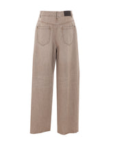 JEANS AMPIO IN AUTHENTIC DENIM CON MONILE