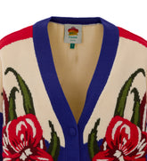CARDIGAN IN MAGLIA BOLD STRIPE FLOWER
