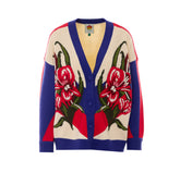 CARDIGAN IN MAGLIA BOLD STRIPE FLOWER