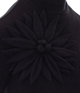 TOP A MANICA LUNGA CON FIORE