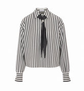 CAMICIA IN POPELINE CON FOULARD