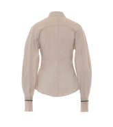 CAMICIA IN POPELINE CON POLSINI IN SETA