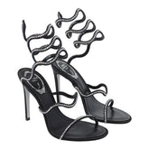 PUMP SANDALS WITH RHINESTONES