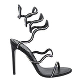 PUMP SANDALS WITH RHINESTONES