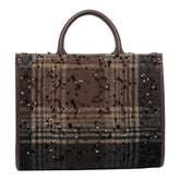 MEDIUM CHECK SEQUINES TOTE BAG