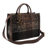 MEDIUM CHECK SEQUINES TOTE BAG