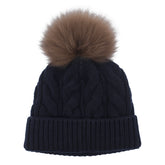 CUFFIA CON LOGO E POMPON