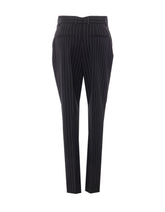 PINSTRIPED WOOL PANTS