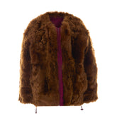 REVERSIBLE TECHNICAL FABRIC AND SHEARLING DOWN JACKET