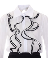 GEORGETTE DRESS WITH RUCHES AND FRINGES
