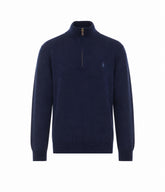 MAGLIA HALF ZIP CON LOGO POLO