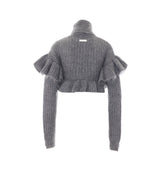 PULLOVER IN MAGLIA CON RUCHES