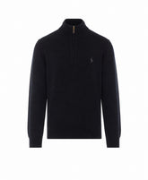 POLO LOGO HALF ZIP SWEATER